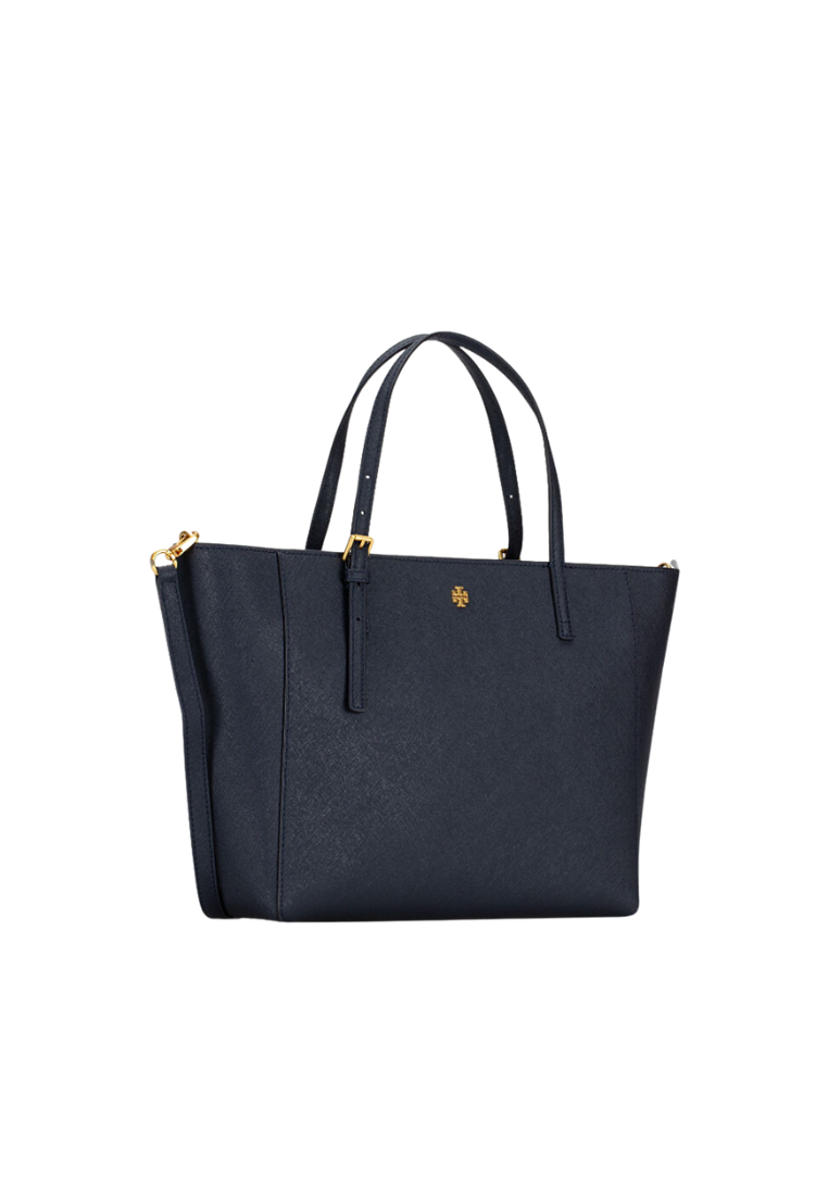 Tory Burch Emerson Tote Bag Small In Tory Navy 136091