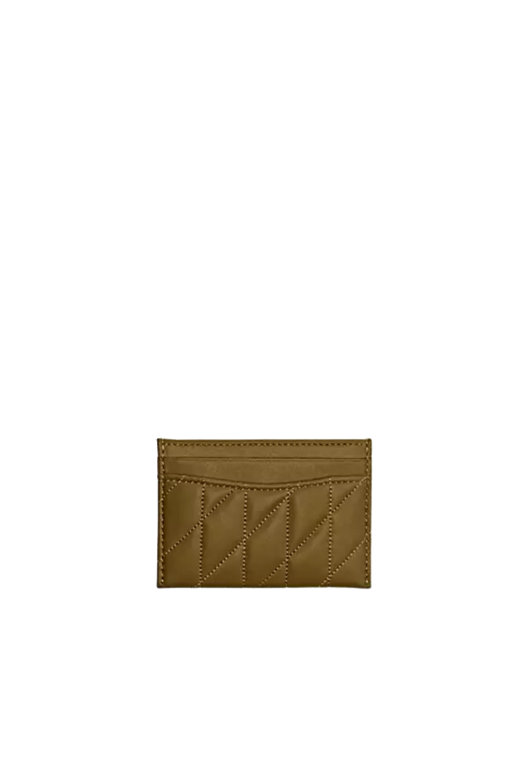 ( PREORDER ) Coach Essential With Pillow Quilting Card Case In Muted Olive CM434
