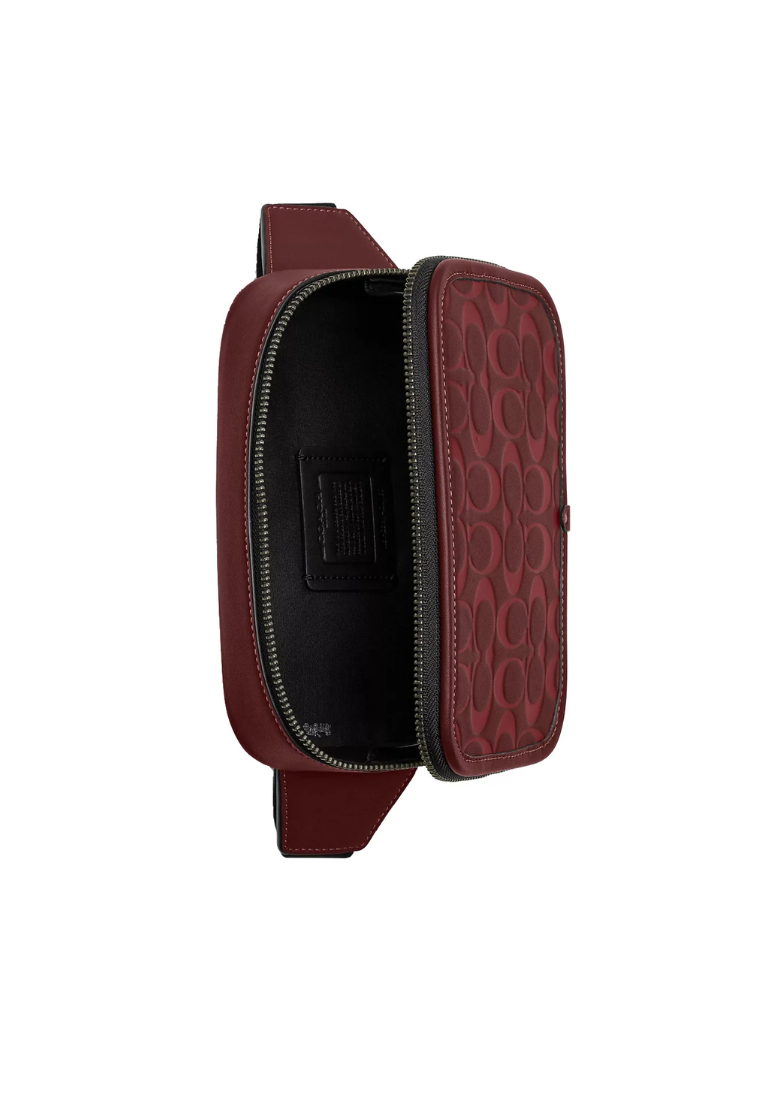 Coach Wyatt Belt Bag Belt Bag Signature Leather In Wine Multi CM150