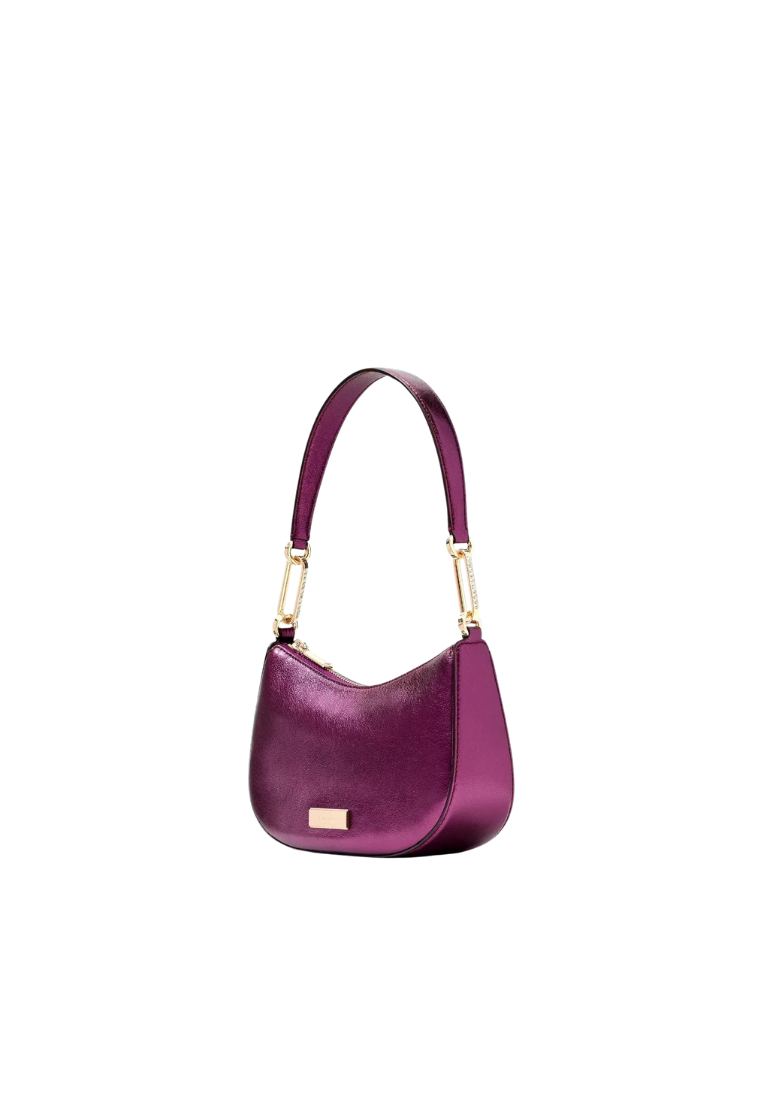 Kate Spade Nina Metallic Shoulder Bag In Dark Raspberry KI947