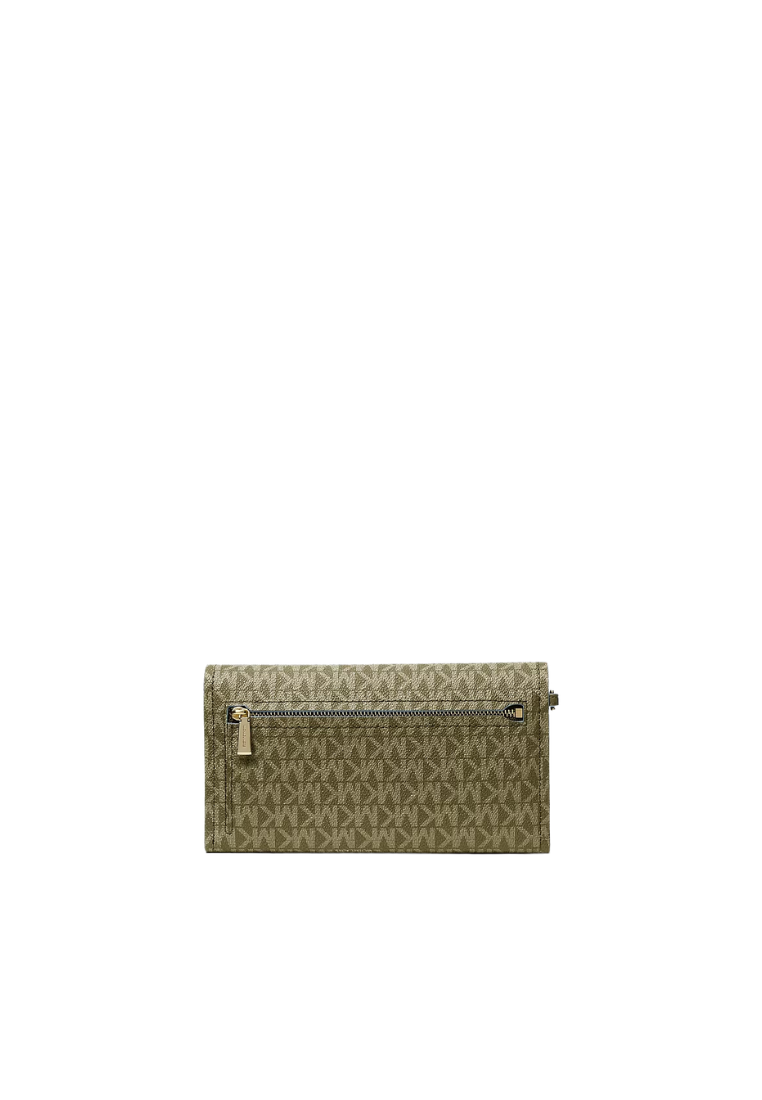 ( PREORDER ) Michael Kors Jet Set Medium Signature Logo Convertible Wristlet In Loden 32S6GJ6W5B