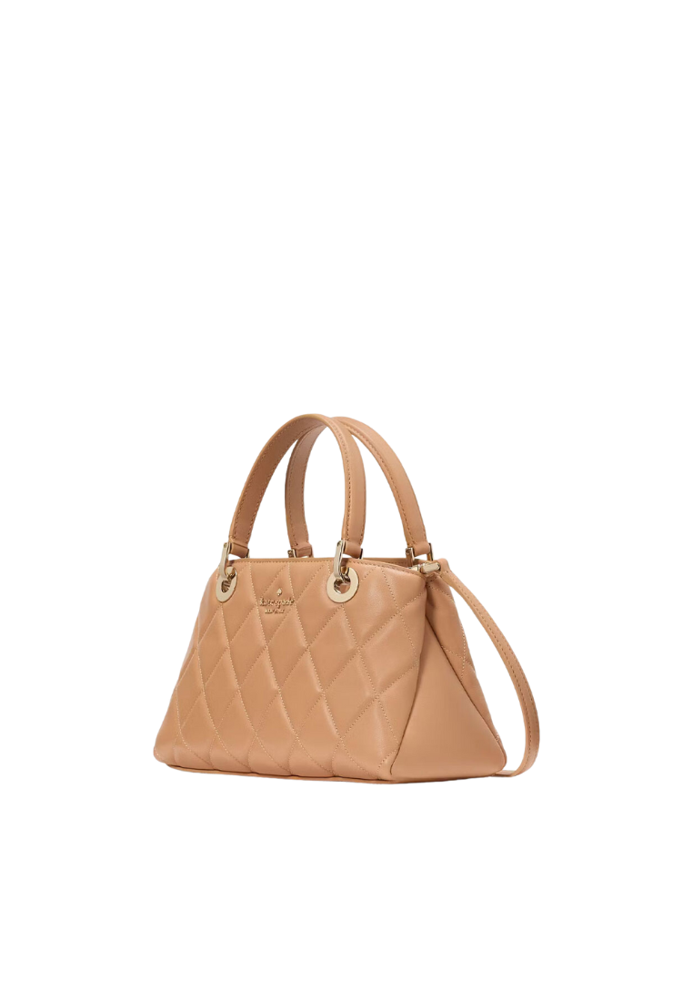 Kate Spade Carey Small Quilted Sullivan Satchel Bag In Tiramisu KI849