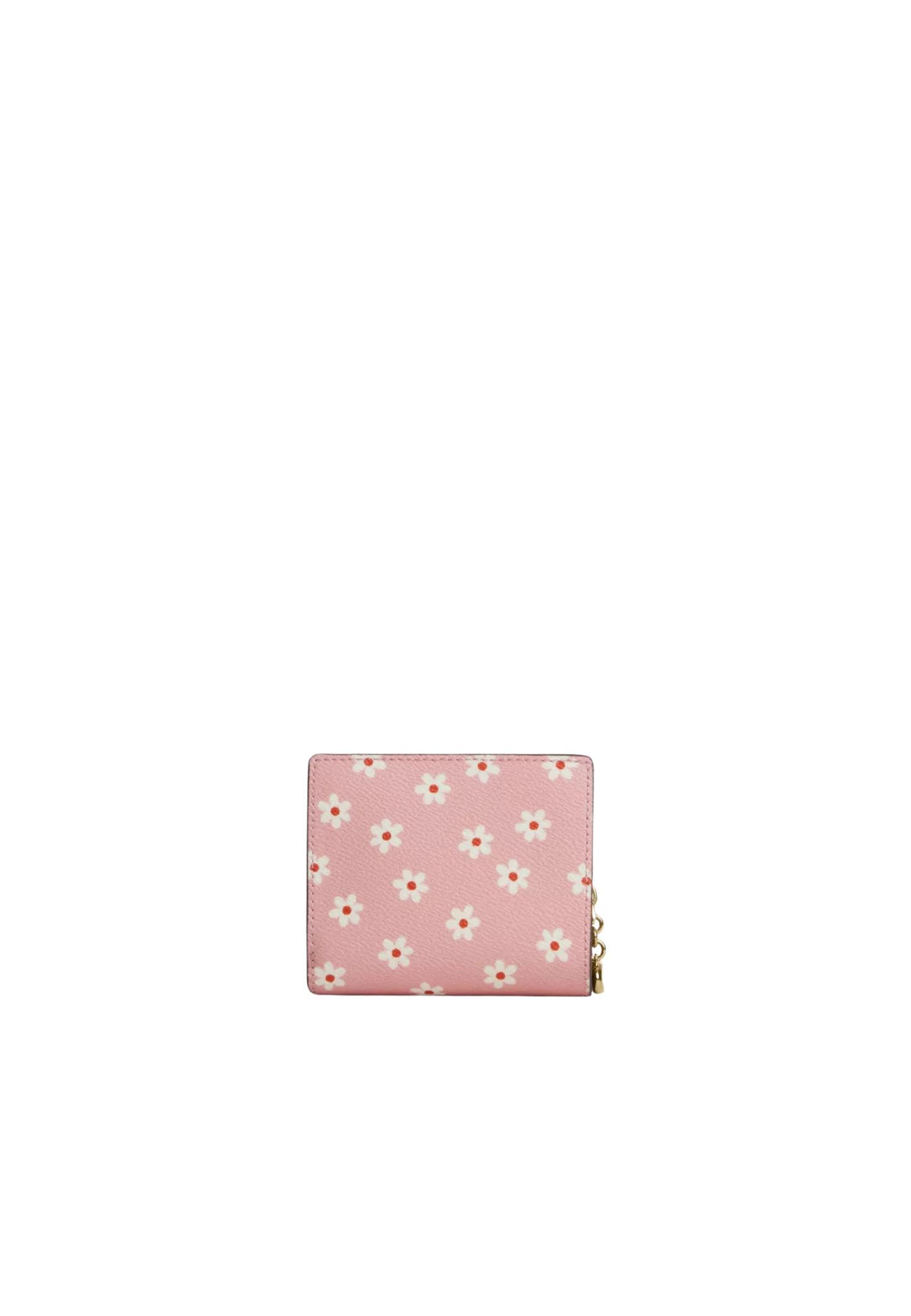 Coach Snap Wallet With Floral Print In Pink Multicolor CFE05