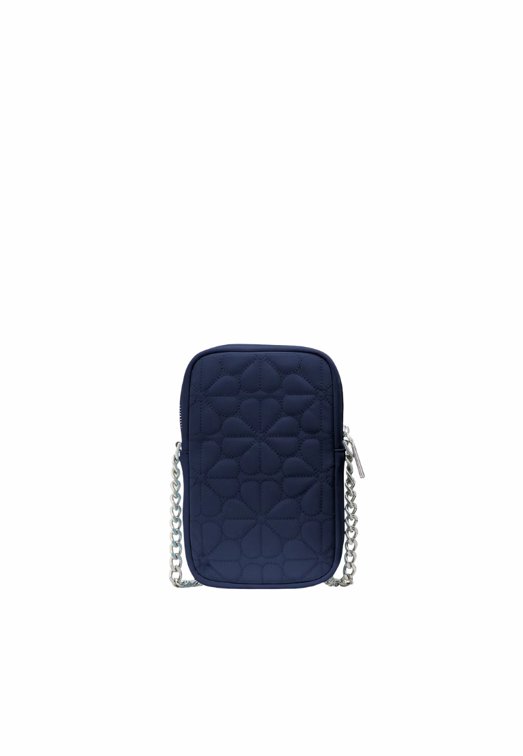 Kate Spade Spade Flower Crossbody Bag Quilted Fabric In Parisian Navy KK898