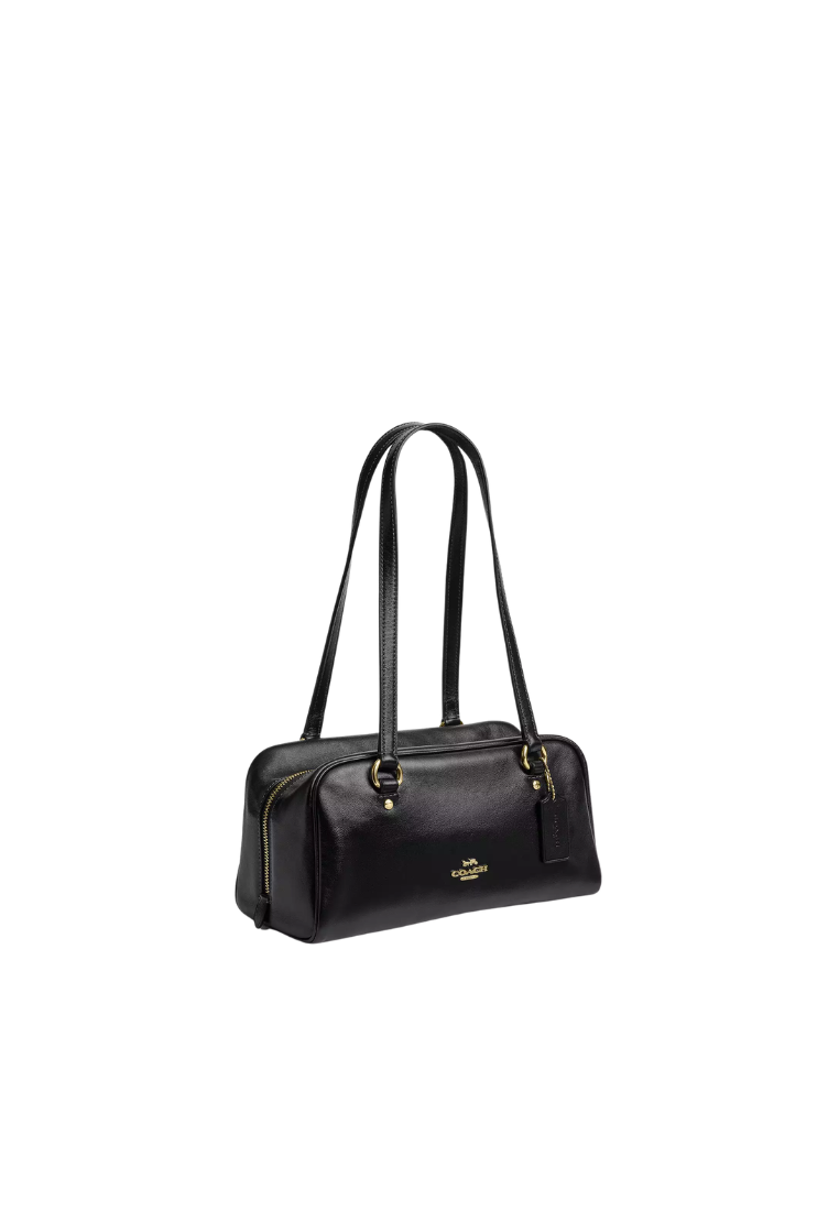 ( PREORDER ) Coach Sydney Crinkle Leather Shoulder Bag In Gold Black CFP00