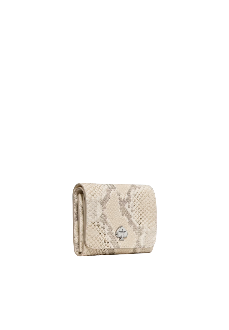 Kate Spade Snake Small L-zip Flap Wallet In Natural Multi KO512