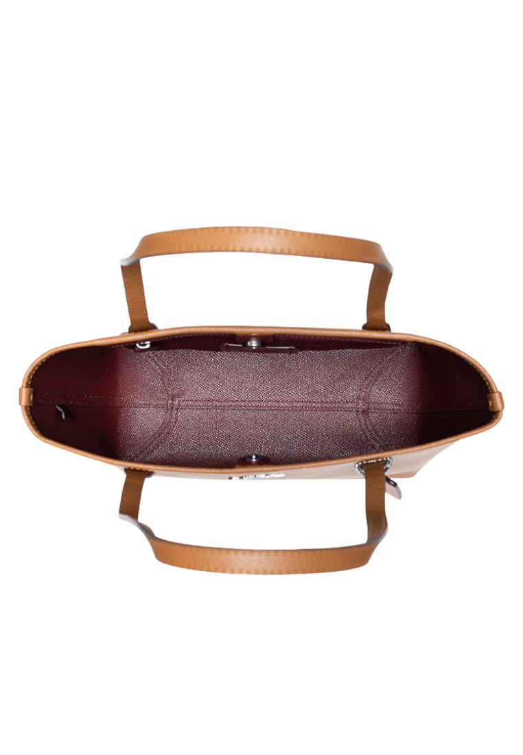 Coach Small City Tote Bag In Light Saddle CT859