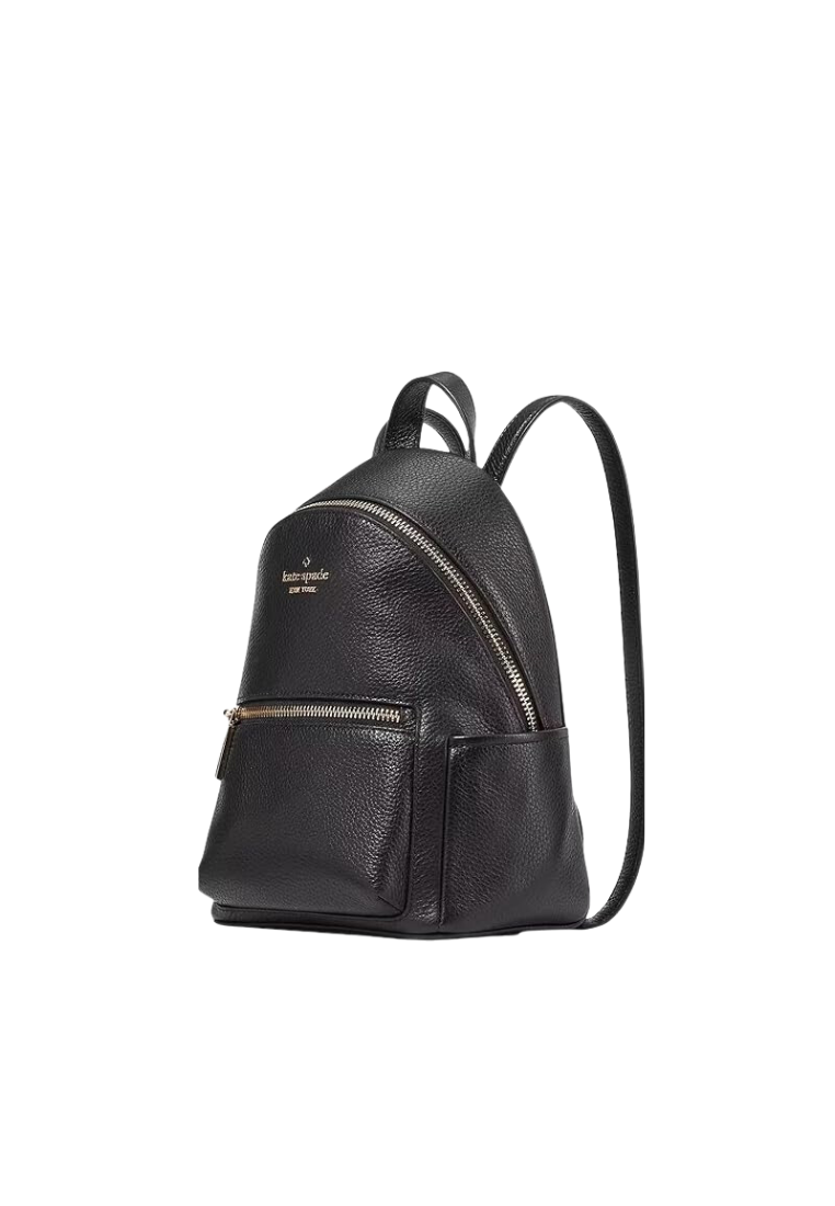 Kate Spade Leila Pebbled Leather Mini Dome Backpack In Black KB650