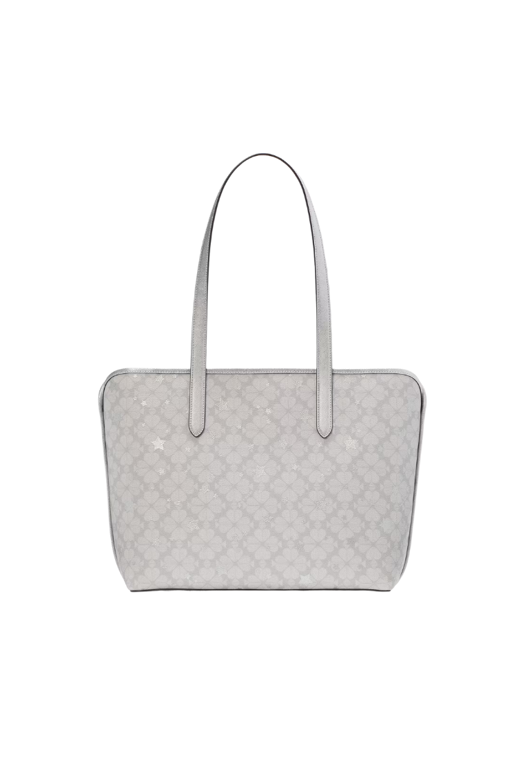 Kate Spade Flower Star Toss Large Tote Bag In Platinum Grey KI912