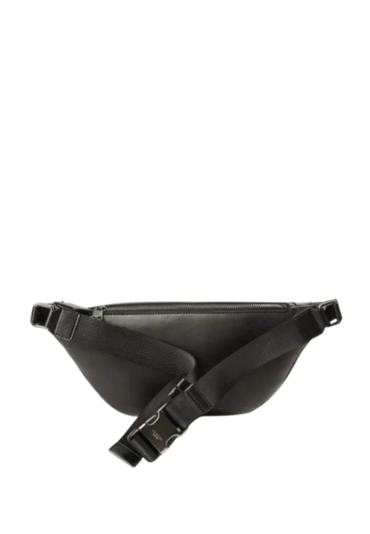 Coach Warren 78777 Belt Bag Signature Canvas In Charcoal Black
