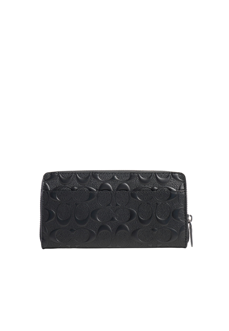 Coach Accordion CE551 Wallet In Signature Leather In Black