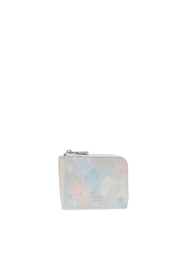 ( PREORDER ) Kate Spade Hidden Garden Mini Zip Wallet In Multi KO379