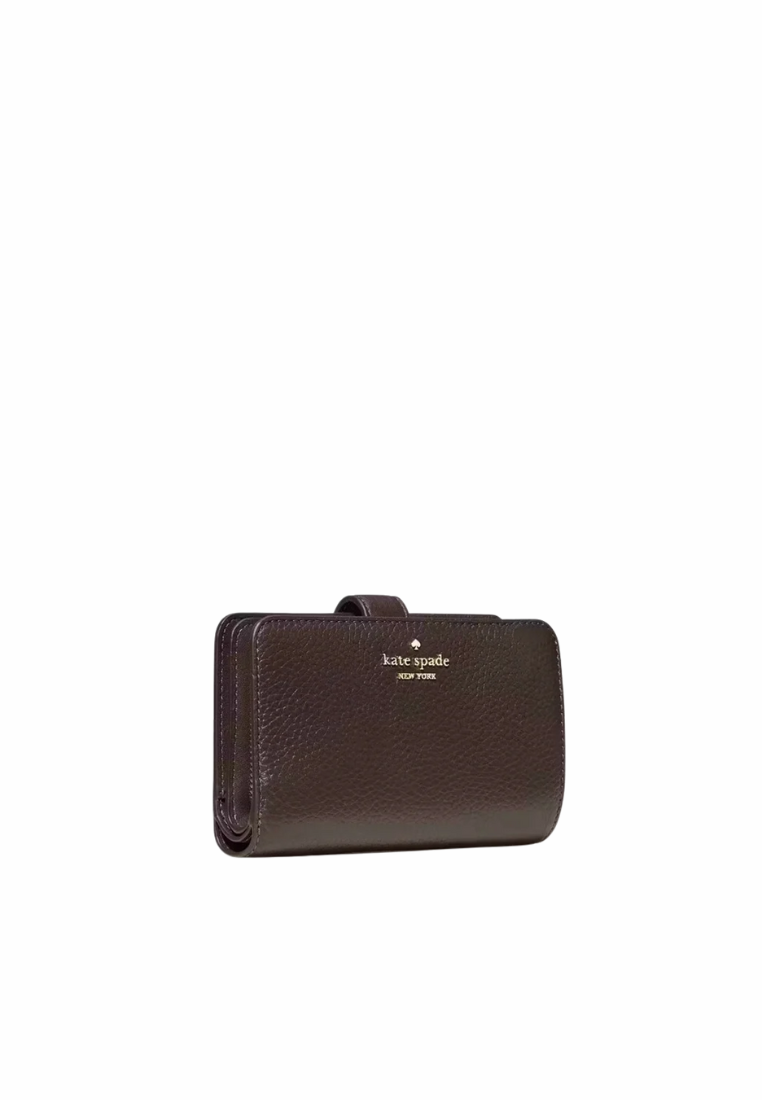 Kate Spade Lena Medium Compact Bifold Wallet In Hot Fudge KH787
