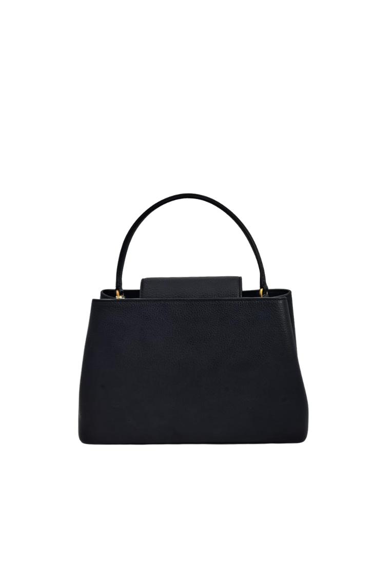Tory Burch Britten Satchel Bag With Gold Hardware In Black 140972