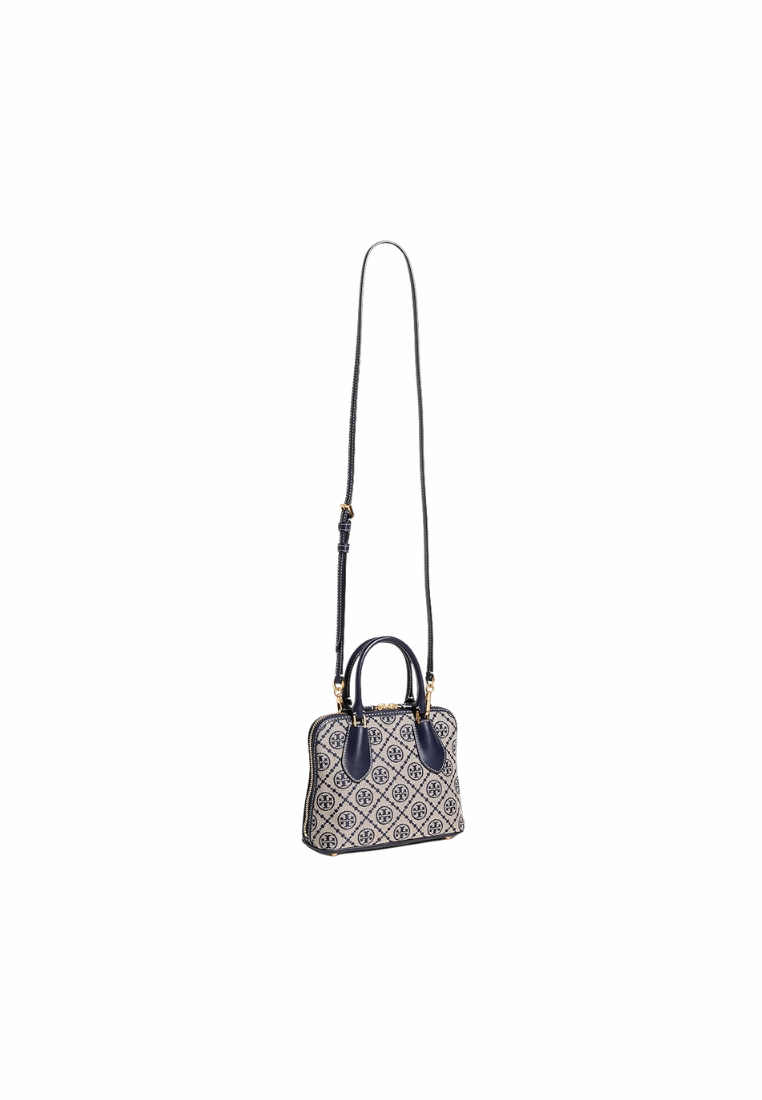 Tory Burch Mini T Monogram Jacquard Swing Satchel Bag In Tory Navy 155620