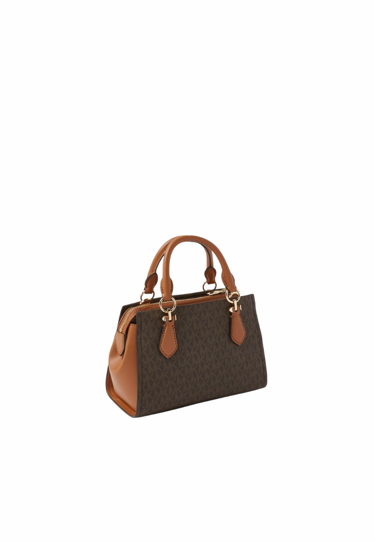 Michael Kors Marilyn Small Messenger Bag Signature Logo In Brown 35F5G6AM1B