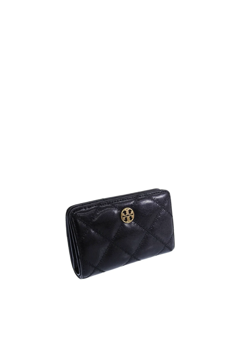 Tory Burch Willa Leather Medium Wallet In Black 150077