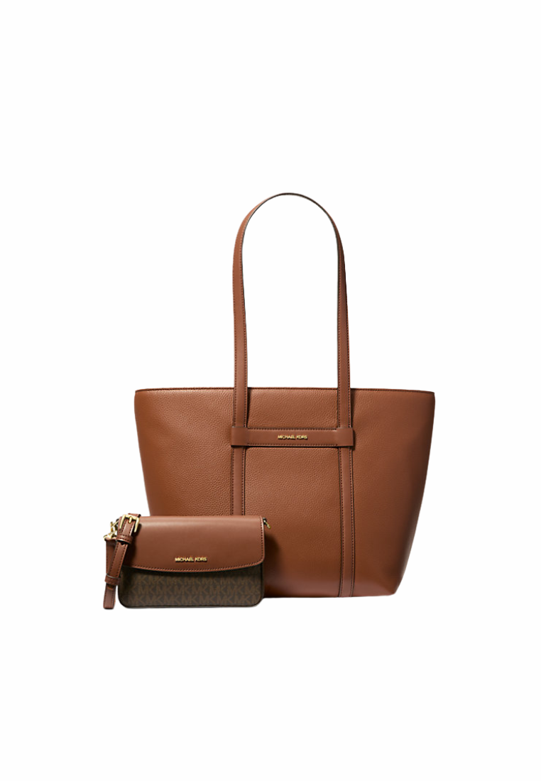 Michael Kors Jet Set 2-in-1 Logo Tote Bag In Luggage 35S5GTVT3L