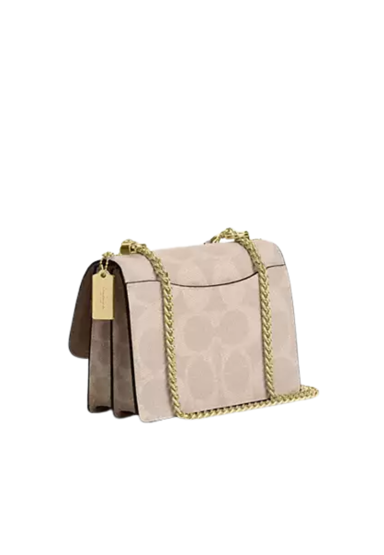 Coach Klare Crossbody Bag In Blocked Signature Canvas In Walnut Tan CY678
