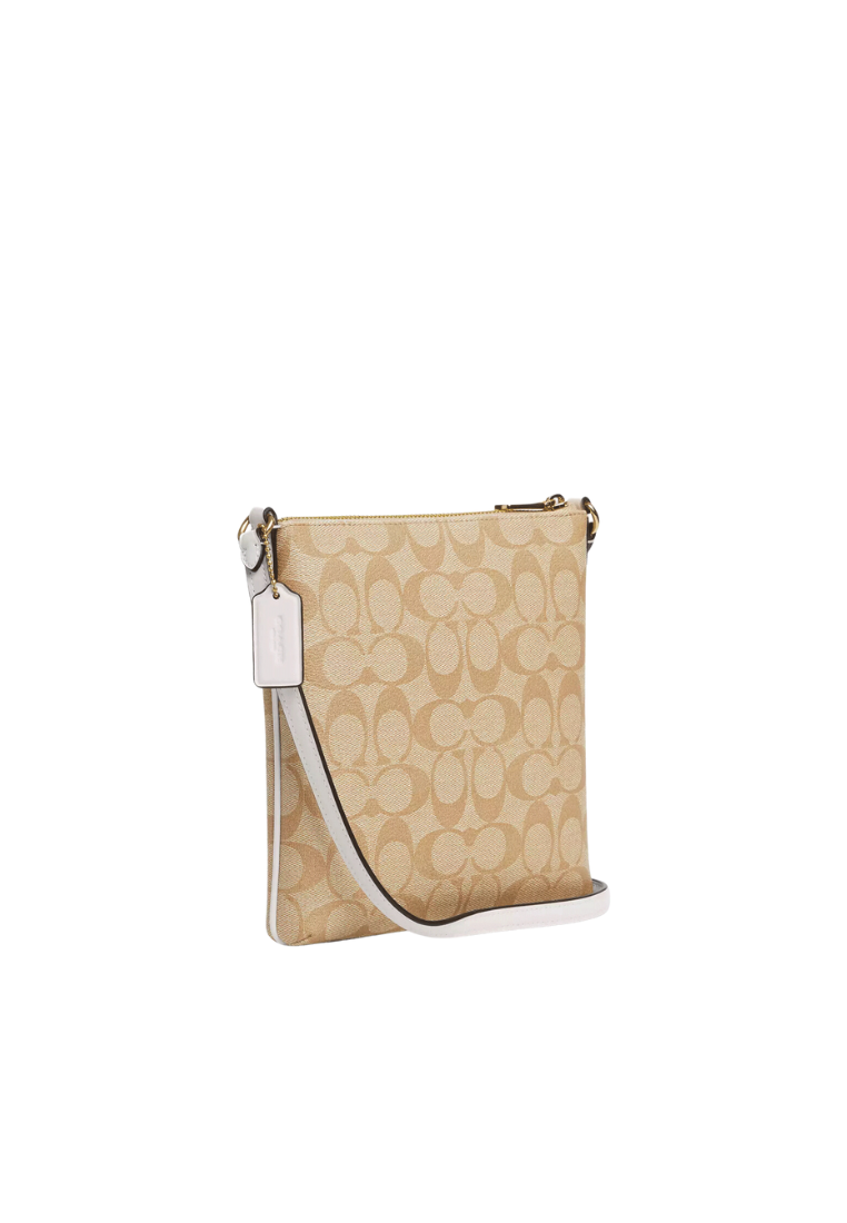 Coach Mini Rowan File Bag In Signature Canvas In Light Khaki CS182