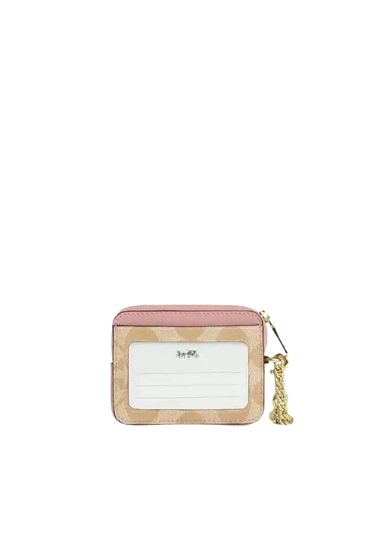 ( AS IS ) Coach Card Case X Observed By Us In Light Pink CU403