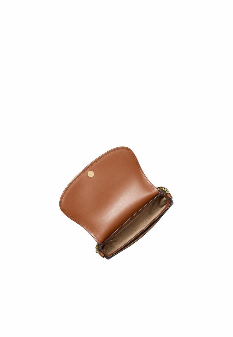 Michael Kors Mila Medium Messenger Bag Signature Logo In Brown 35T5GIMM8B