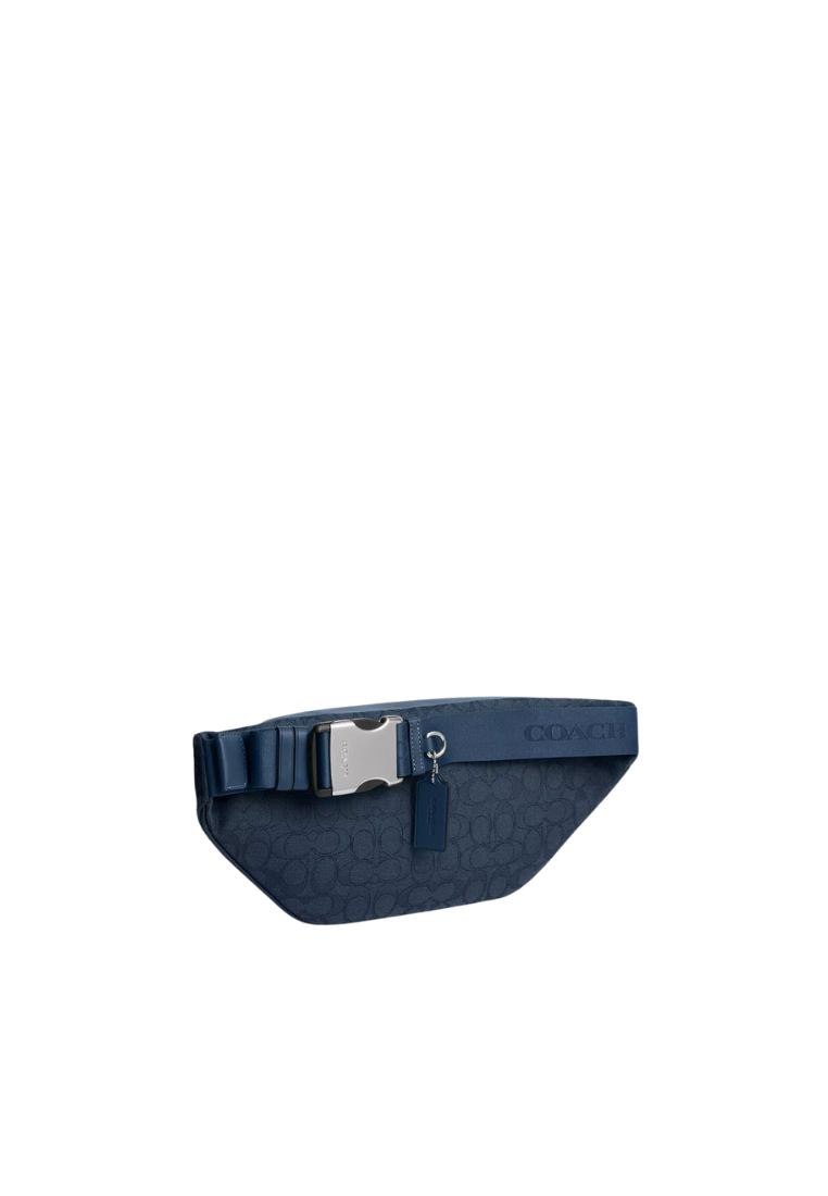 Coach Racer Belt Bag Signature Jacquard In Dark Denim CW175