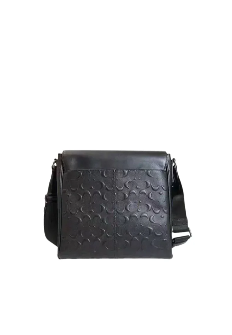 Coach Houston Map 4006 Embossed Crossbody Bag In Black