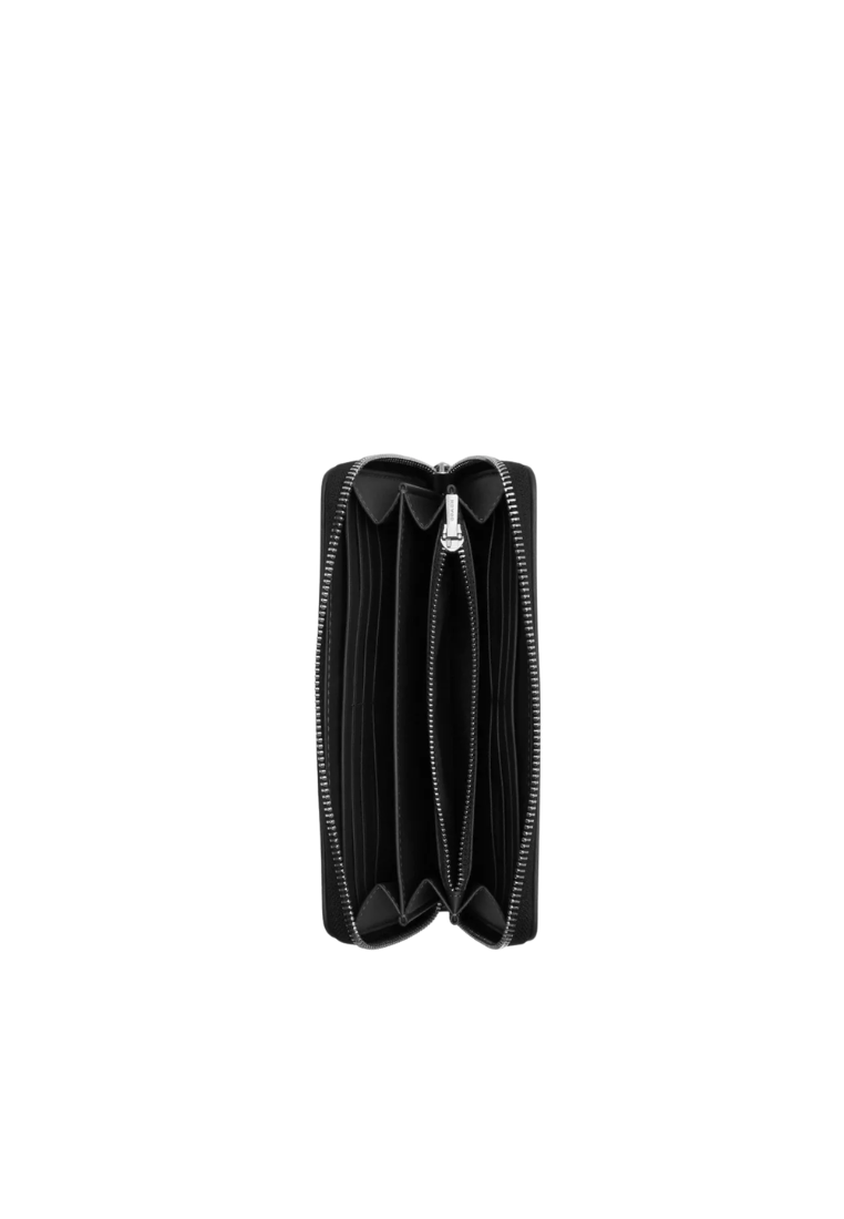 Coach Long Zip Around Wallet In Signature Leather In Black CEW21