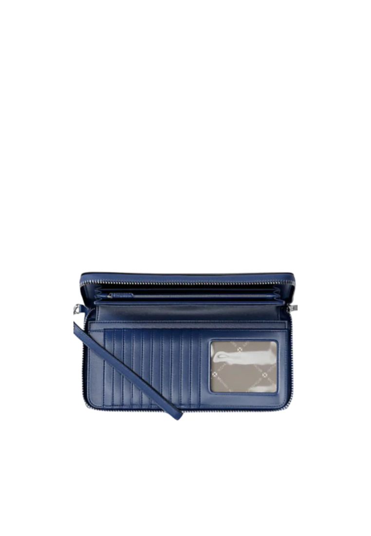 Michael Kors Large Pebbled Leather Continental Wallet In Galaxy Blue 35F7STVE7L