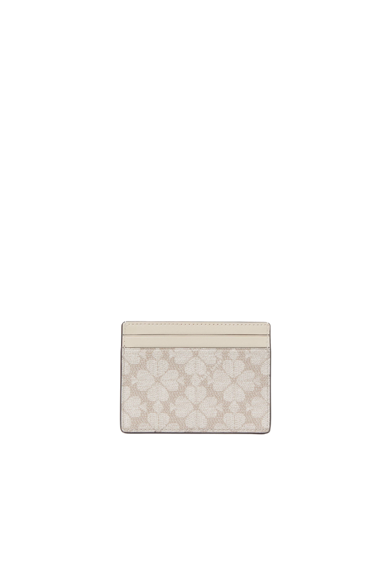 Kate Spade Flower Small Slim Card Case In Dark Beige KI371