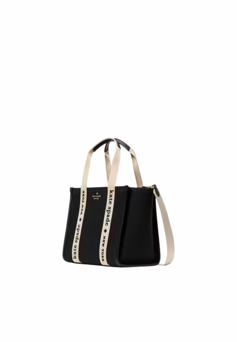 Kate Spade KIP Canvas Small Tote Bag In Black KG767