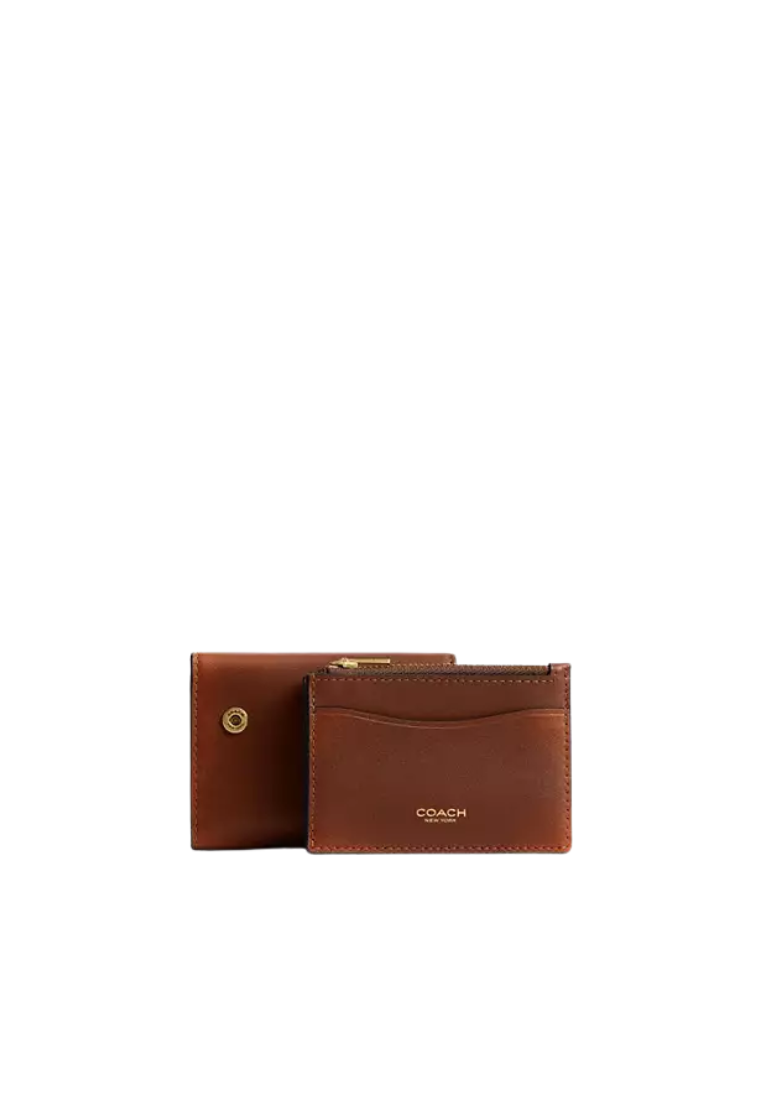 ( PREORDER ) Coach Essential Wallet Loved Leather Card Holder In Brown CFG62
