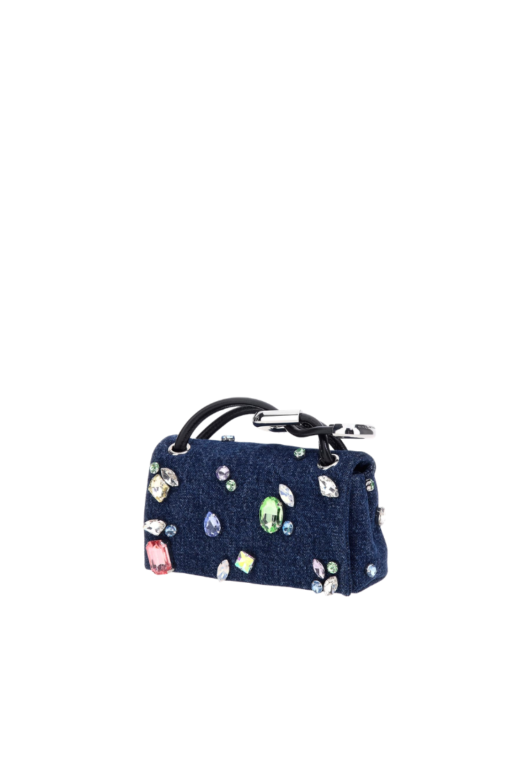 Marc Jacobs The Gem Denim Micro Dual Handbag In Indigo 2F5HSC012H02