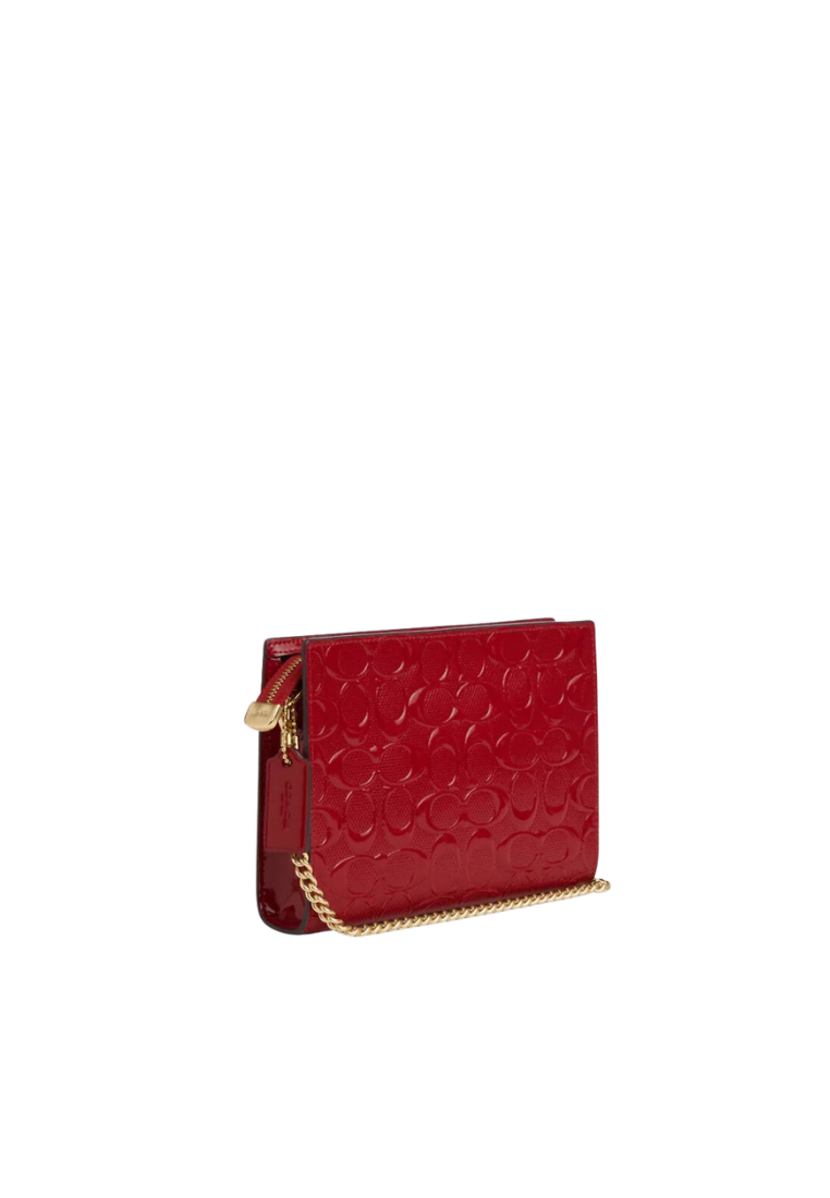 Coach Slim Crossbody Bag Signature In Red CV407