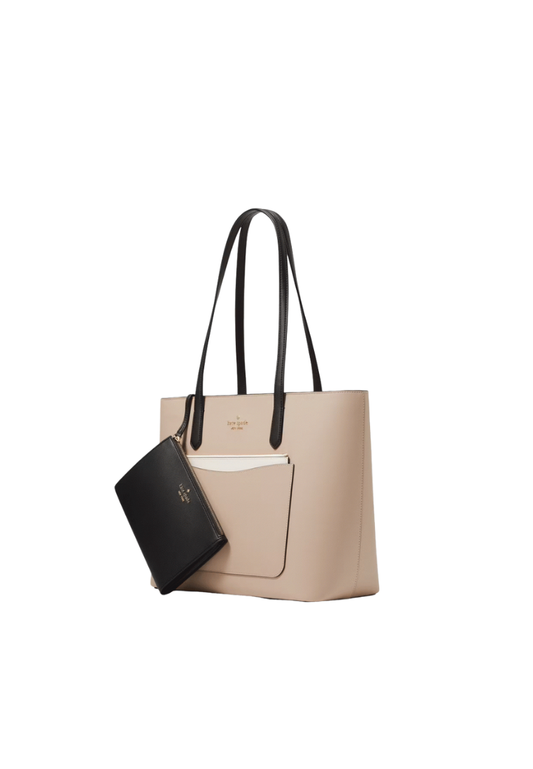 Kate Spade Staci Colorblock Tote Bag Set In Warm Beige KH401