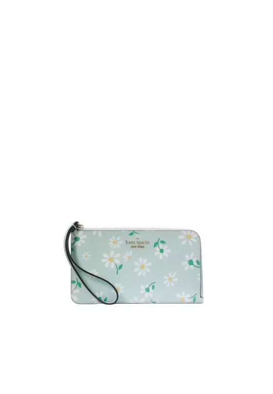 Kate Spade Lucy Day Tripper Daisy Medium L-Zip Wristlet In Crystal KH238