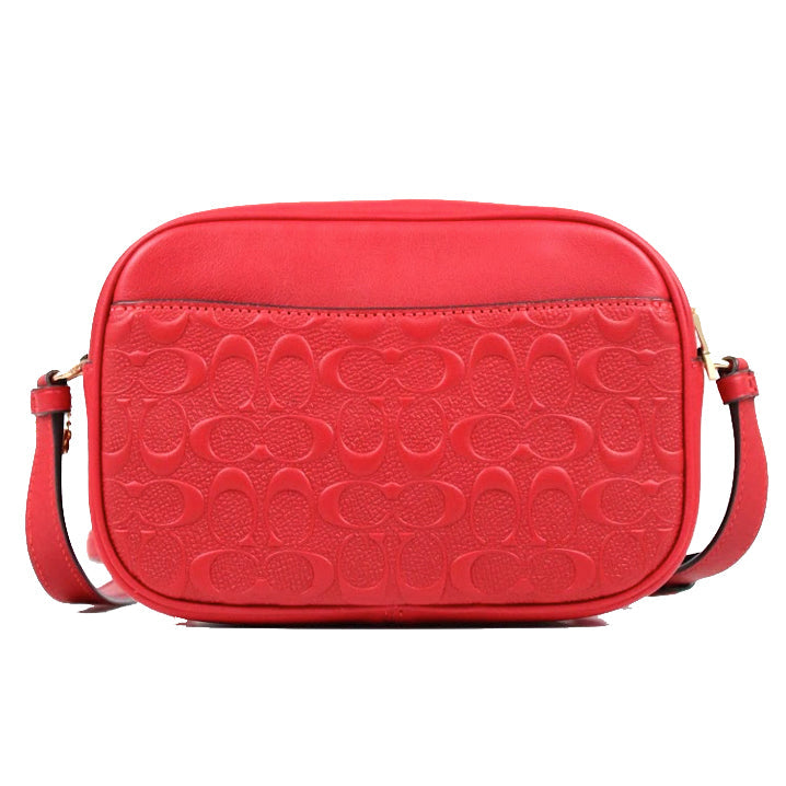 AS IS Coach Mini Jamie CC943 Camera Bag Signature Leather in Red