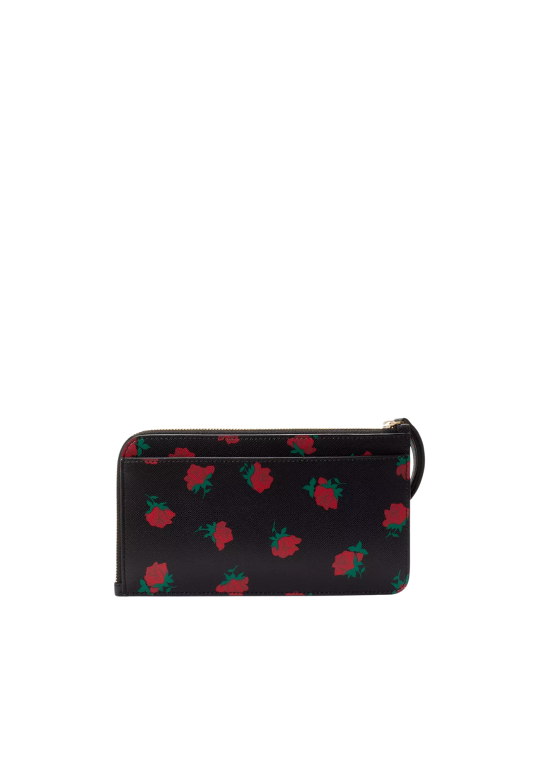 Kate Spade Lucy Medium L-Zip Wristlet In Black Multi KE634