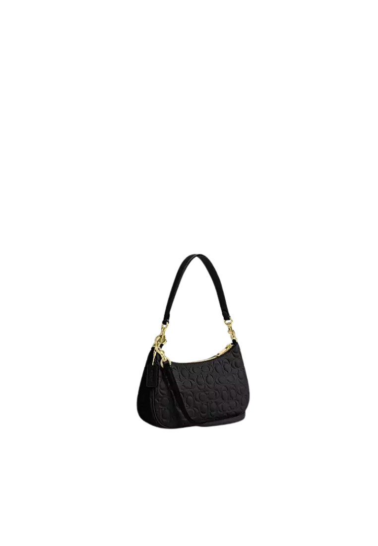 ( PREORDER ) Coach Teri Shoulder Shoulder Bag In Gold black CY774