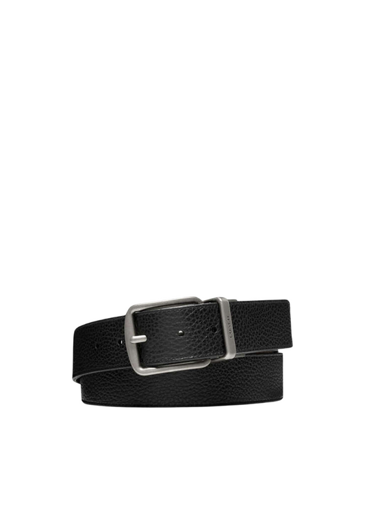 Coach Harness Buckle Cut To Size Reversible Belt In Black Dark Brown CQ023