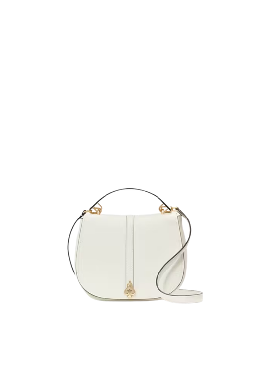 ( PREORDER ) Kate Spade Kayla Pebble Leather Saddle Bag In Meringue KL025