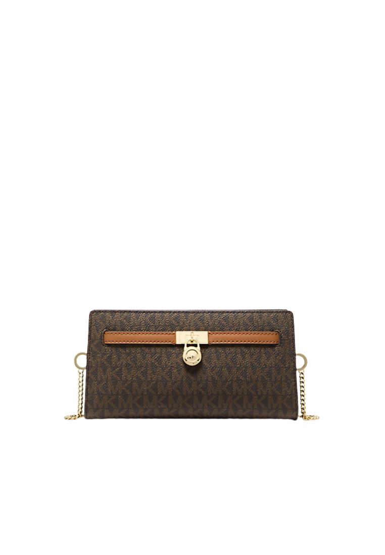 ( PREORDER ) Michael Kors Hamilton Moderne Extra-Small Signature Logo Convertible Crossbody bag In Brown Acorn 32F5GNXC0B