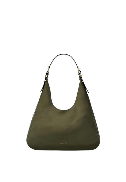 ( PREORDER ) Michael Kors Nolita Large Nubuck Hobo Shoulder Bag In Ivy 30F4GY5H3T