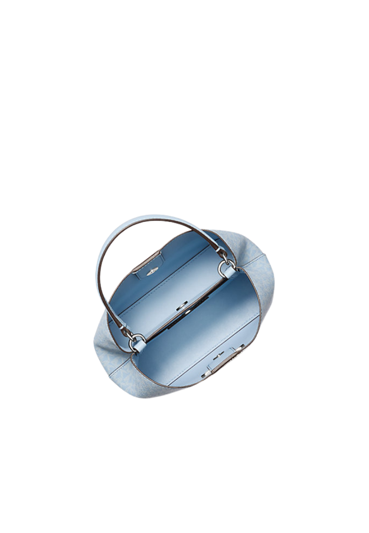 ( PREORDER ) Michael Kors Pratt Small Signature Logo Convertible Shoulder bag In Light Sky 35S4S3FM5V