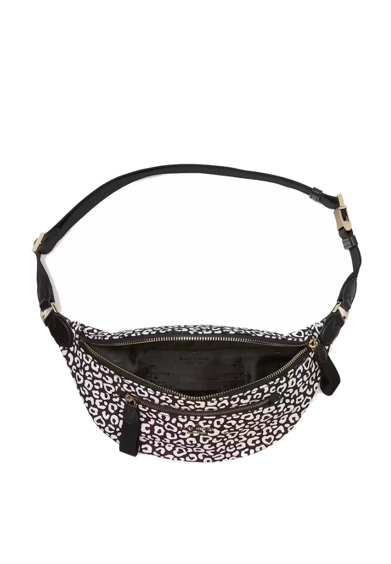 Kate Spade Chelsea Leopard Heart Belt Bag In Black Multi KF339