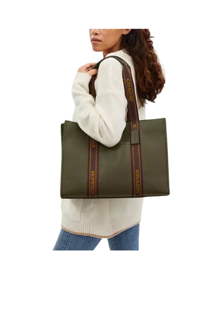 ( PREORDER ) Coach Large Smith Tote Bag In Olive Drab CM716