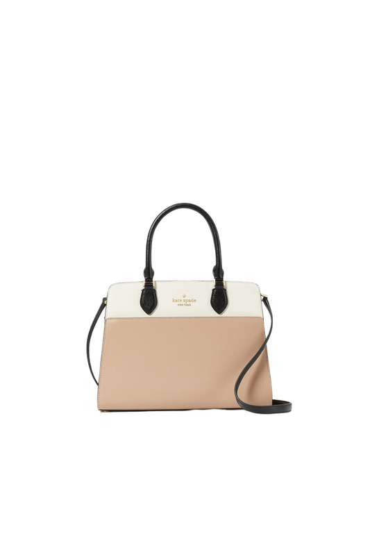 Kate Spade Madison Colorblock Medium Satchel Bag In Toasted KC621