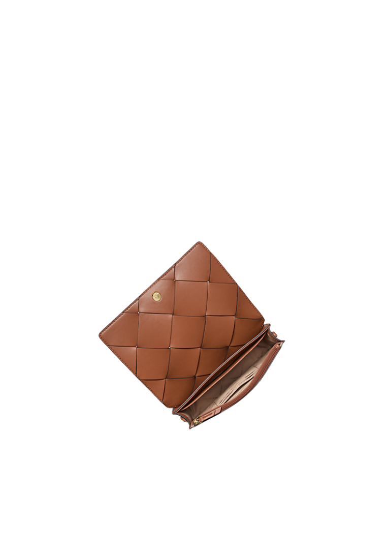 ( PREORDER ) Michael Kors Woven Crossbody Bag In Luggage 32S5GJ6C8L