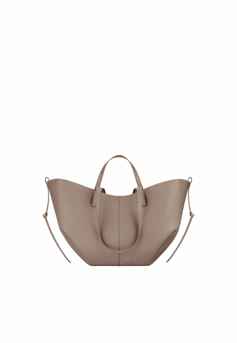 ( PREORDER ) Polene Cyme Tote Bag In Textured Taupe